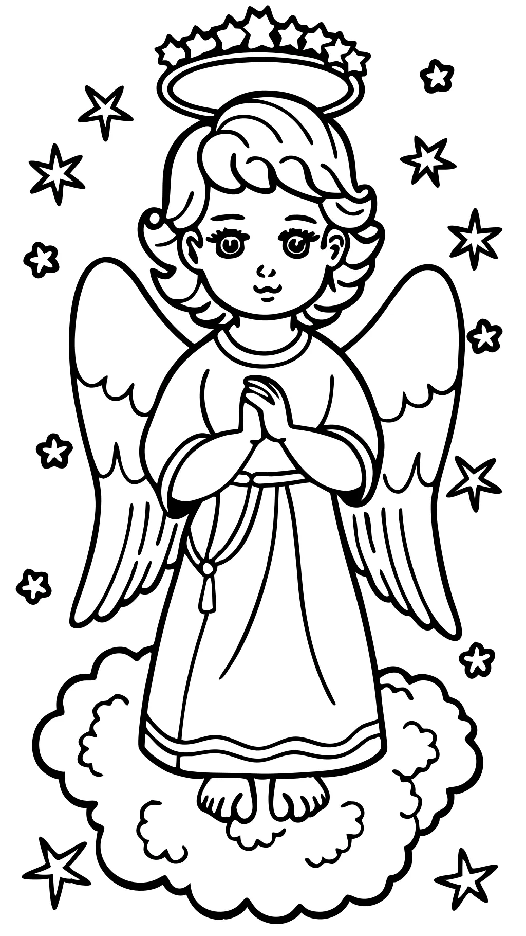 beautiful angel coloring pages